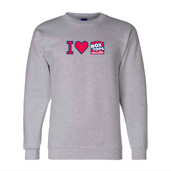 Box Tops for Education Champion® Crewneck Sweatshirt – Light Steel
