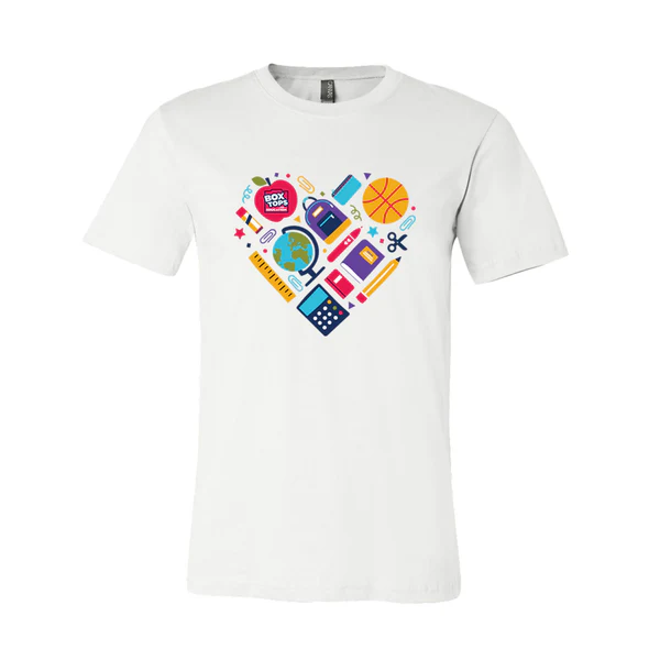Box Tops for Education Unisex Jersey Short Sleeve Tee - White